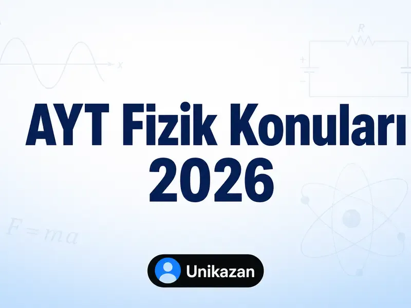 AYT Fizik 2026 konu listesi ve ÖSYM soru dağılımı tablosu