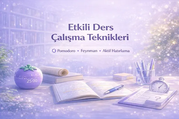 Etkili ders çalışma teknikleri Pomodoro Feynman aktif hatırlama