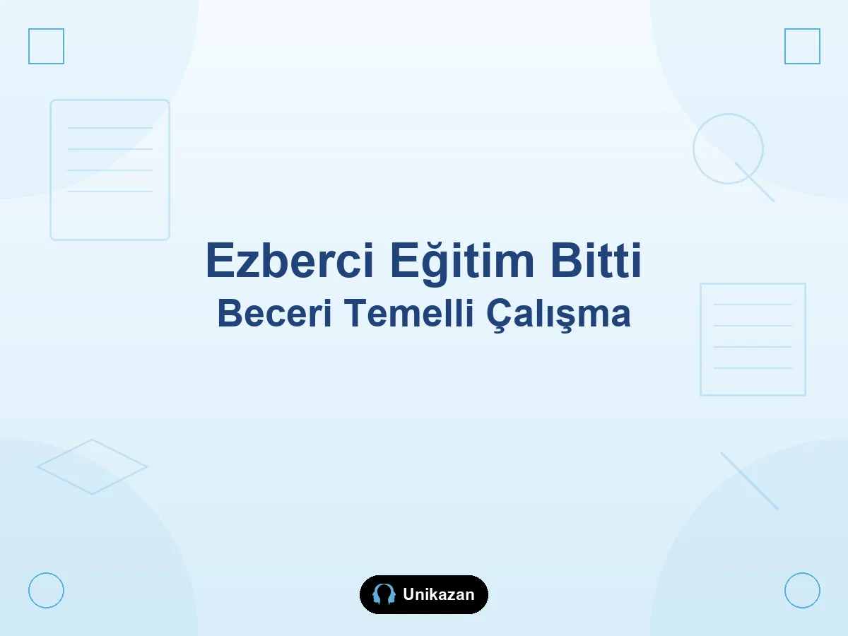 Maarif Modeli beceri temelli ders çalışma teknikleri — kazanım odaklı öğrenme rehberi