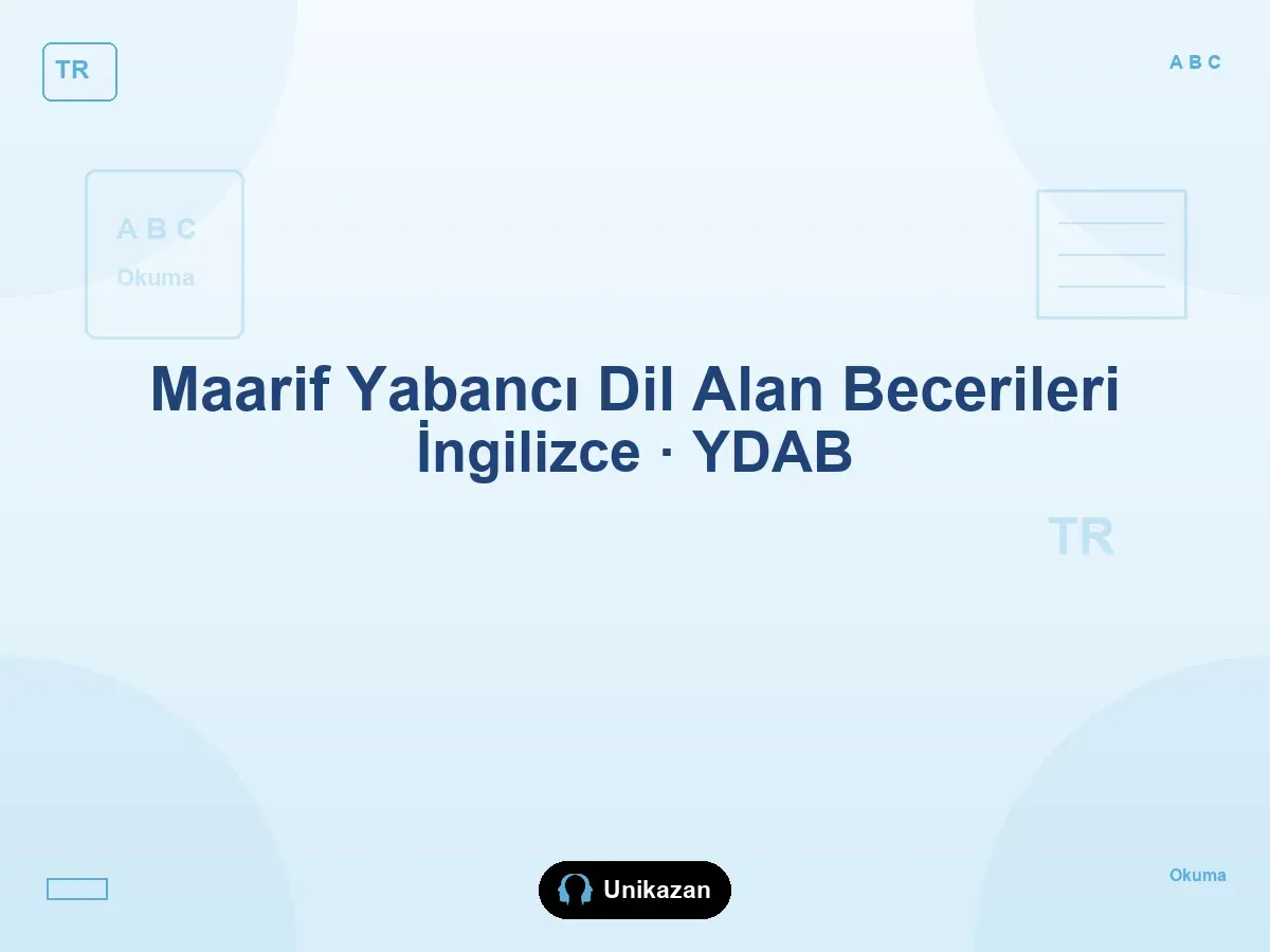Maarif Modeli'nde yabancı dil İngilizce alan becerileri — dinleme, okuma, konuşma, yazma ve destekleyici beceriler