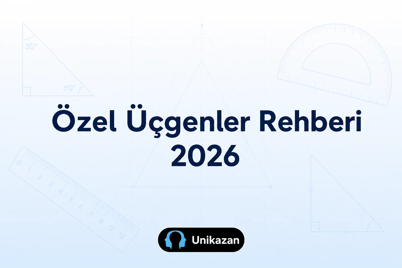 Özel üçgenler formül tablosu — 30-60-90, 45-45-90, 3-4-5 Pisagor üçgeni ve Öklid bağıntısı