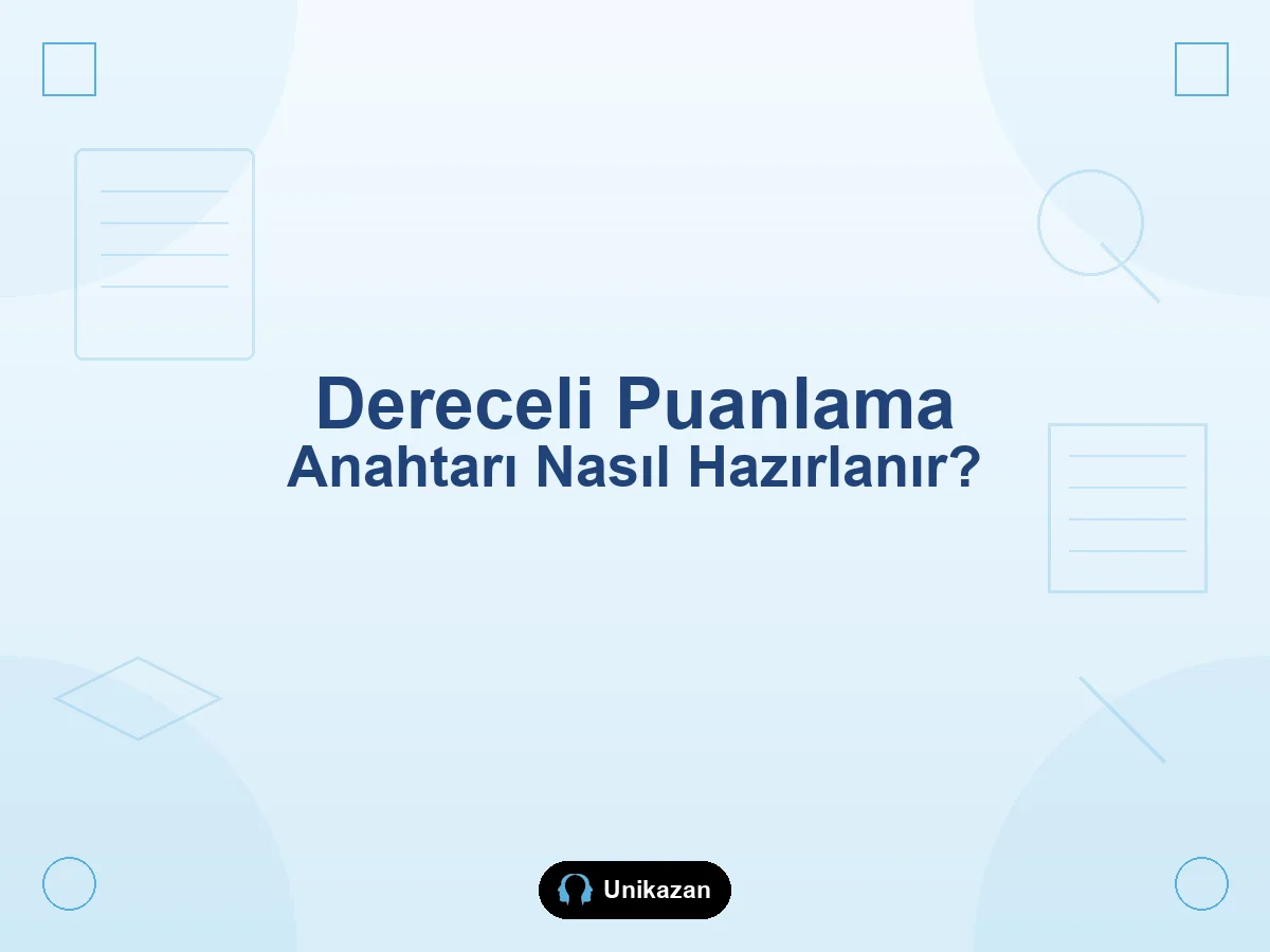 Maarif modelinde rubrik nasıl hazırlanır — dereceli puanlama anahtarı örnekleri ve şablon