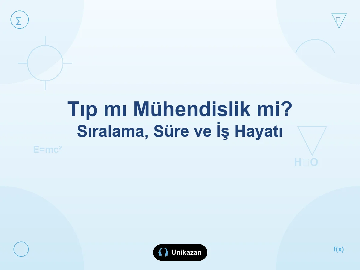 Tıp mı mühendislik mi — başarı sırası, eğitim süresi ve iş hayatı karşılaştırması