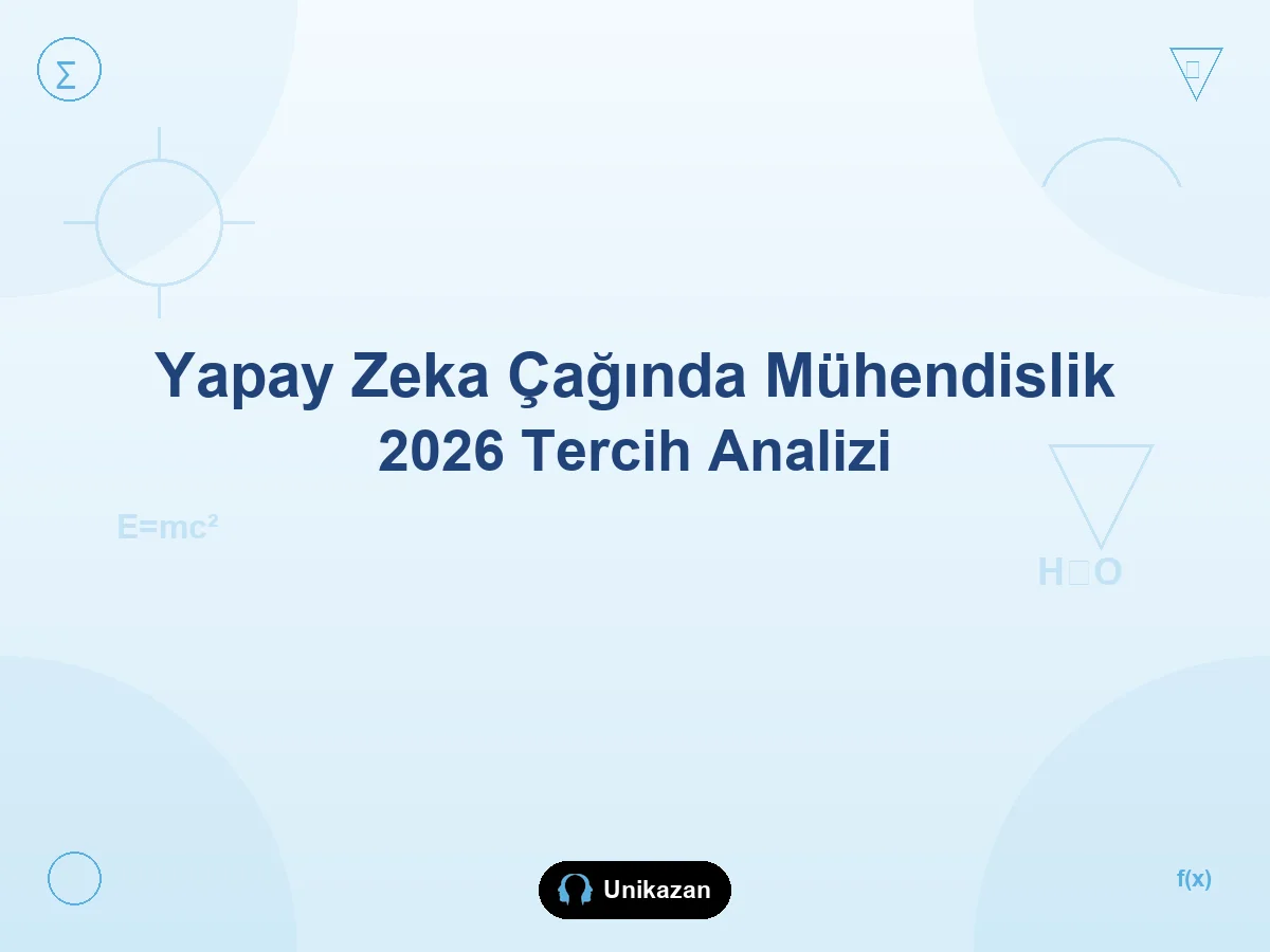 Yapay zeka çağında öne çıkan mühendislik bölümleri — 2026 tercih analizi rehberi