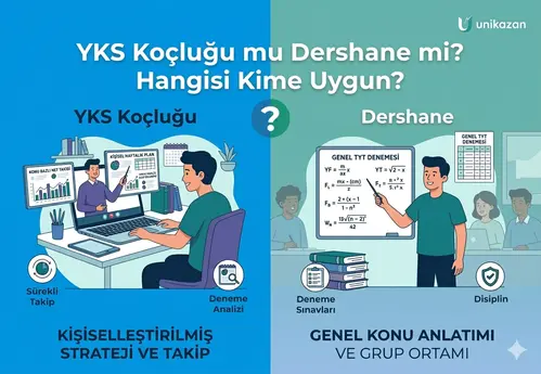 YKS koçluğu mu dershane mi hangisi kime uygun karşılaştırma