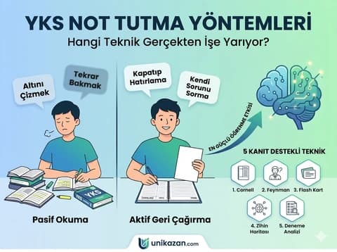 YKS için not tutma yöntemleri ve aktif geri çağırma teknikleri