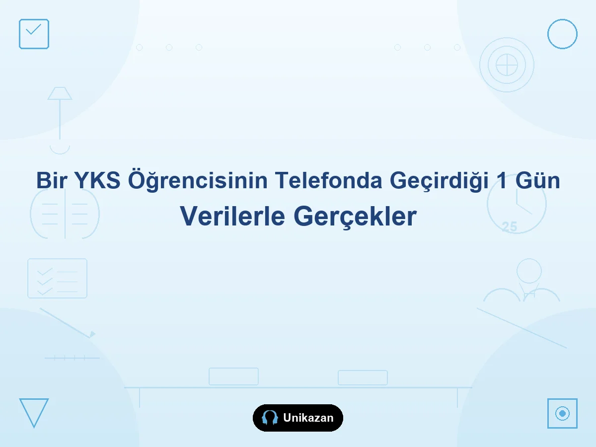 YKS öğrencisinin telefonda geçirdiği bir gün — ekran süresi verileri ve odak kaybı karşılaştırması