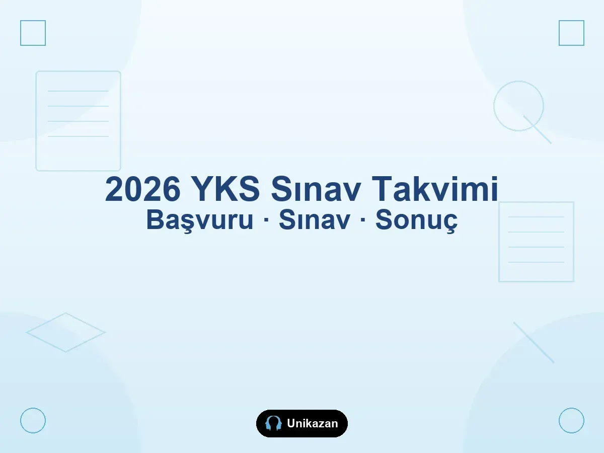 2026 YKS sınav takvimi TYT AYT YDT tarihleri başvuru