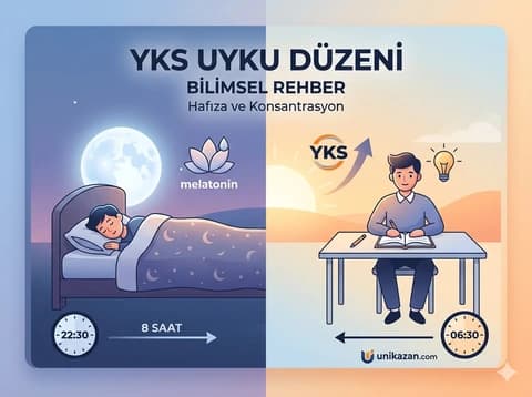 YKS sınav döneminde uyku düzeni — kaç saat, saat kaçta uyumalı