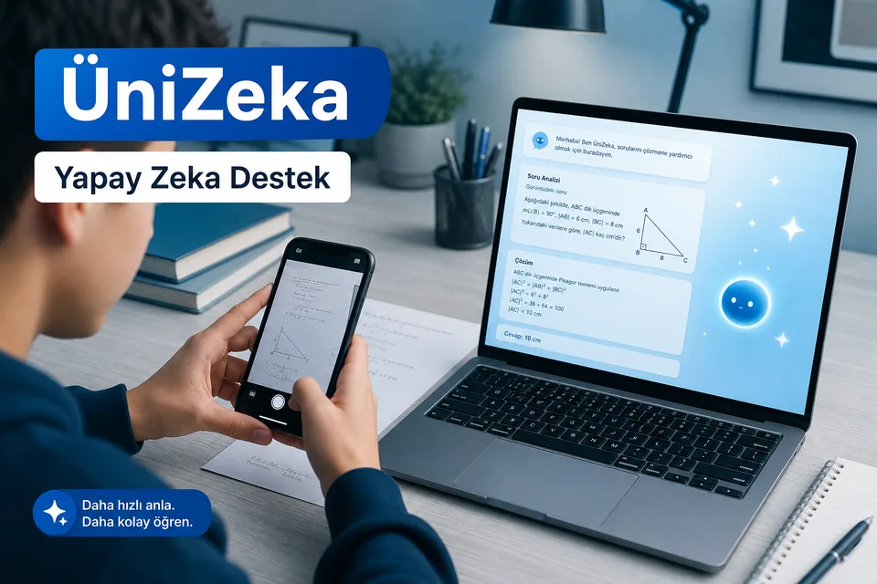 ÜniZeka yapay zeka ile YKS soru çözümü, konu özeti ve tekrar desteği
