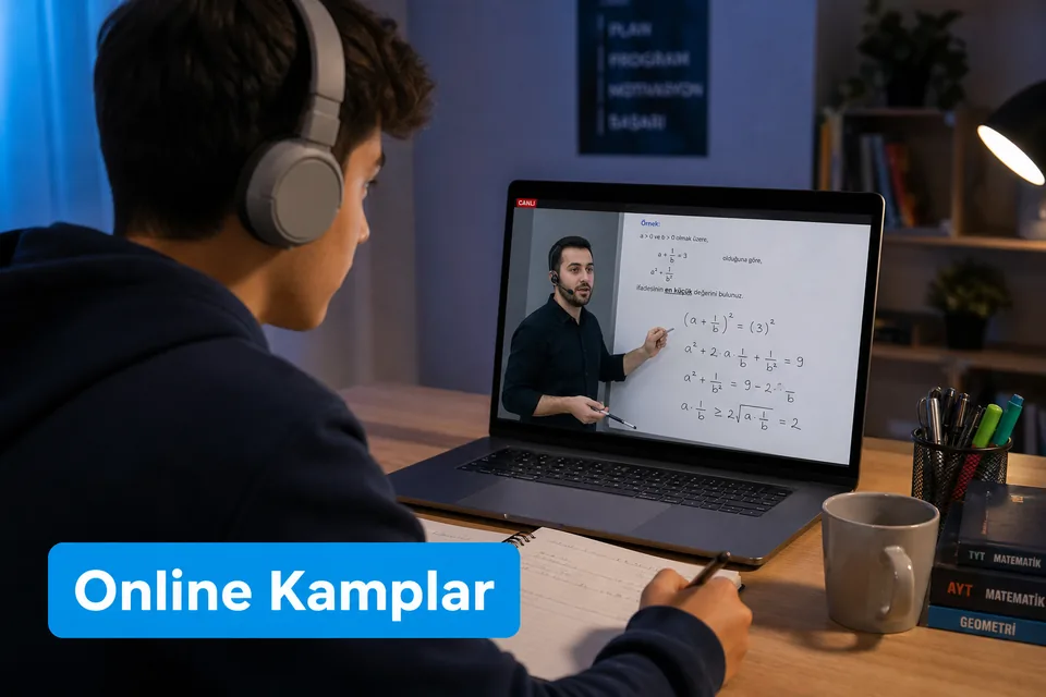 Ünikazan online YKS bitirme kampı — canlı ders ve yazar hoca kampları
