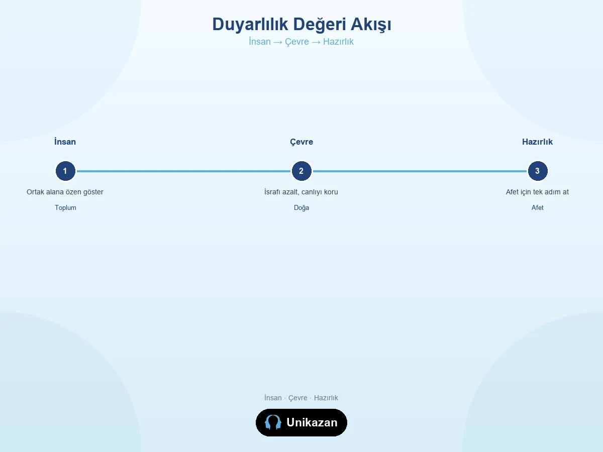 Duyarlılık değeri nedir insan çevre hazırlık akışı — sürdürülebilirlik afet bilinci