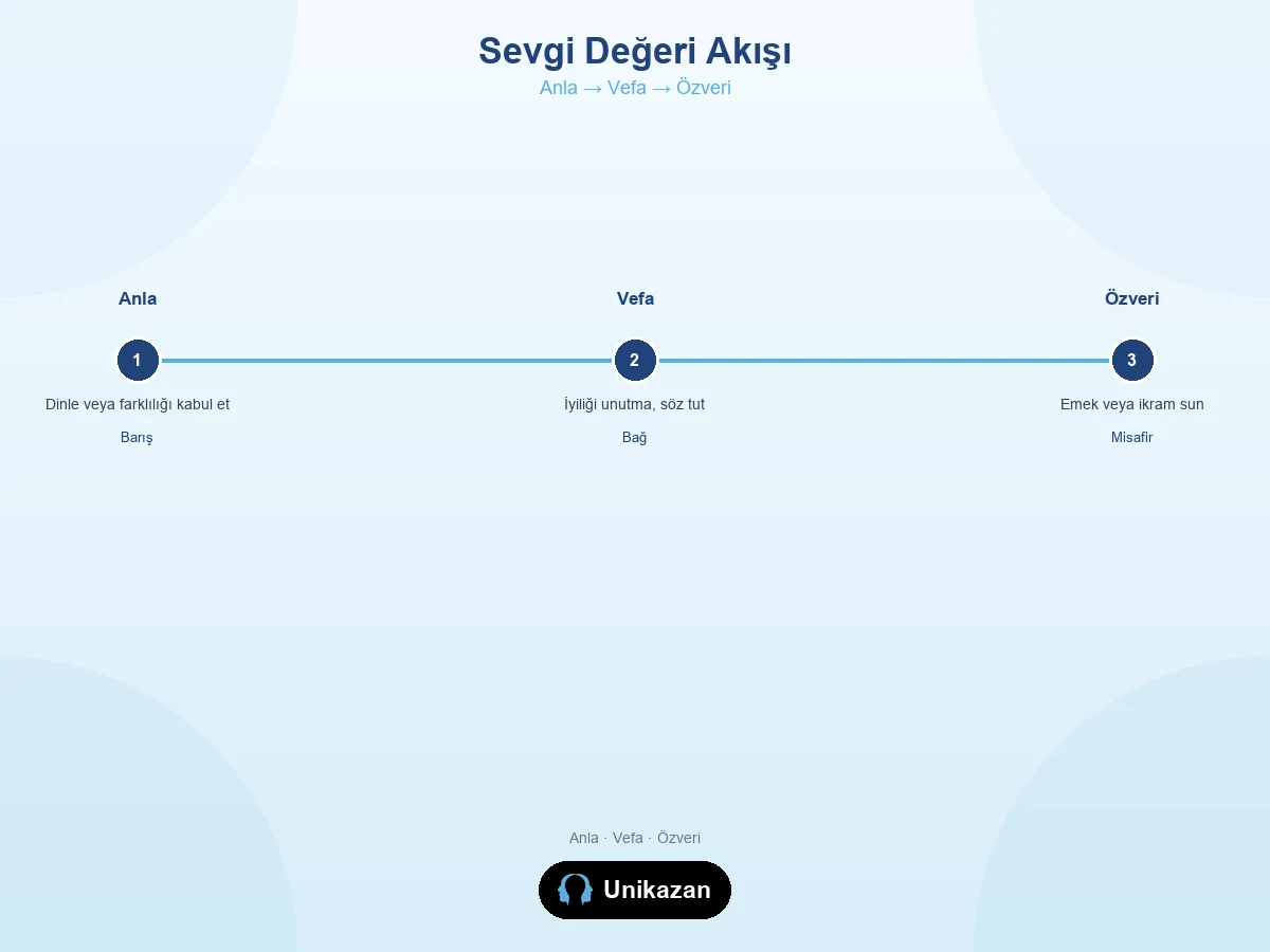 Sevgi değeri nasıl tanımlanıyor anla vefa özveri akışı — okul ev misafirperverlik