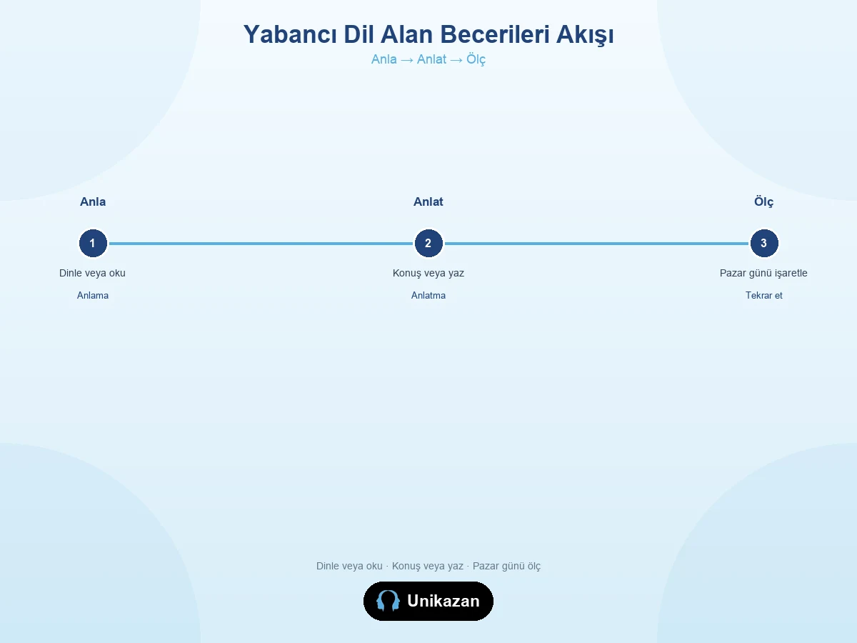 Maarif yabancı dil alan becerileri Anla Anlat Ölç akışı