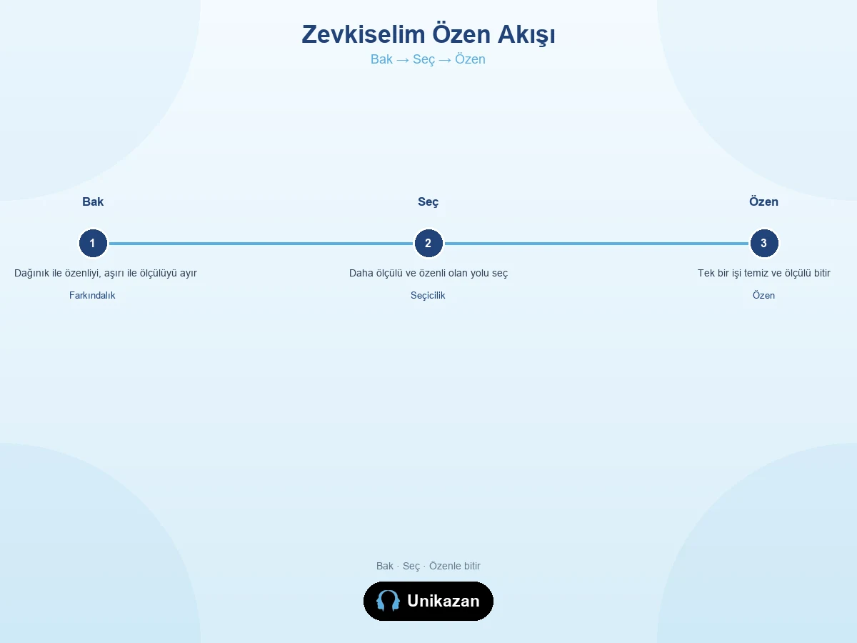 Zevkiselim nedir — Bak Seç Özen akış görseli